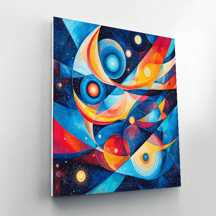 Wassily Kandinsky Inspired Abstract Geometric Universe  Paint By Numbers