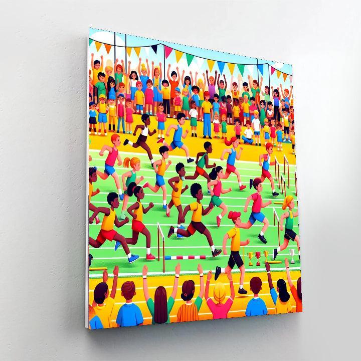 Dynamic Sports Day Painting By Numbers Kit