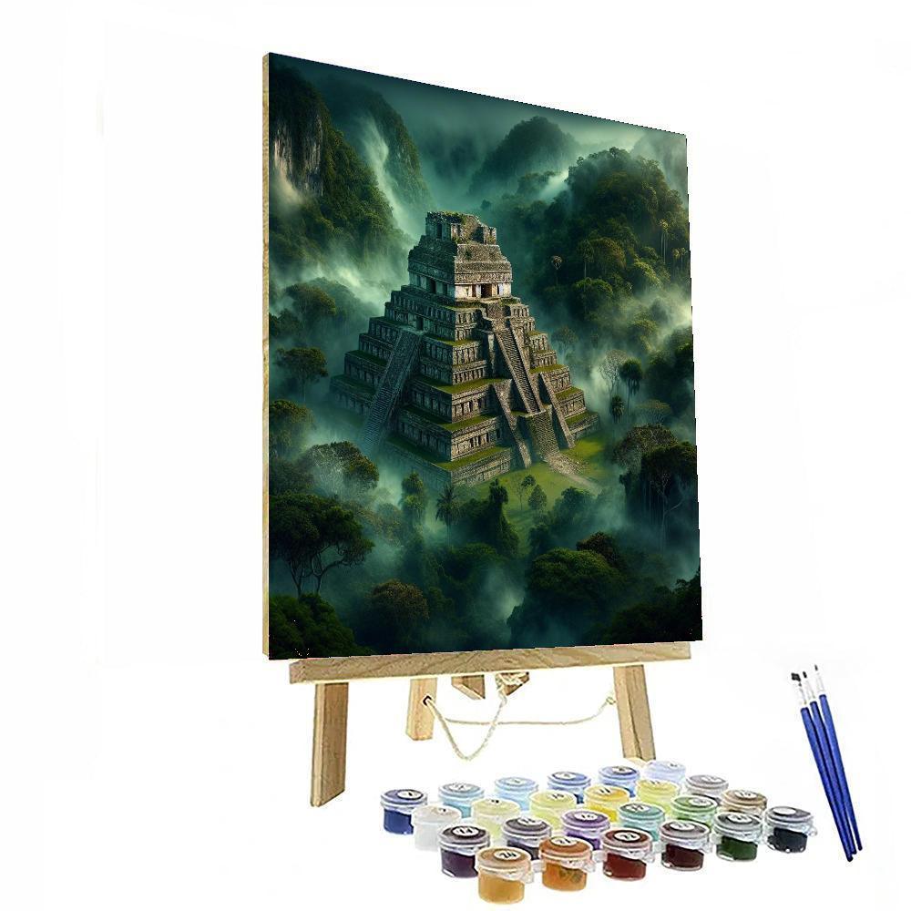 Ancient Mayan Temple Discovery Paint By Numbers Kits