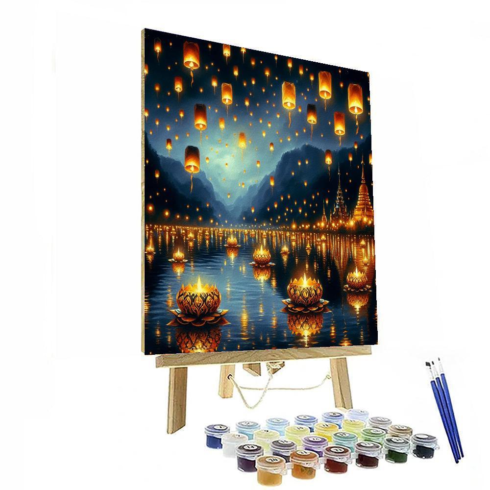Loi Krathong - Chiang Mai, Thailand Numbered Painting Kits