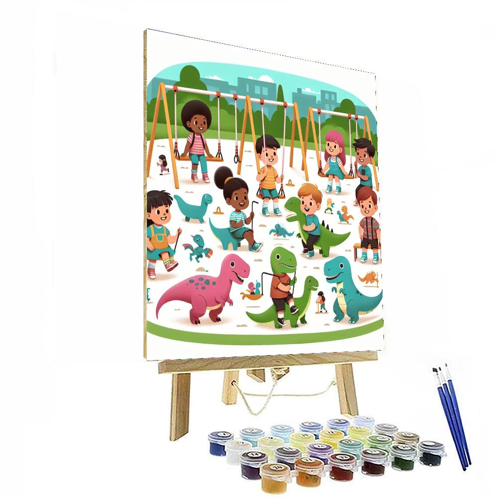 Dinosaur Playground Discovery Numbered Painting Kits