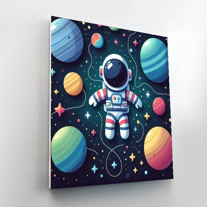 Outer Space Astronaut Numbered Painting Kits