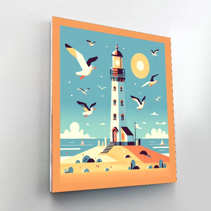 Coastal Lighthouse Adventure Paint By Number