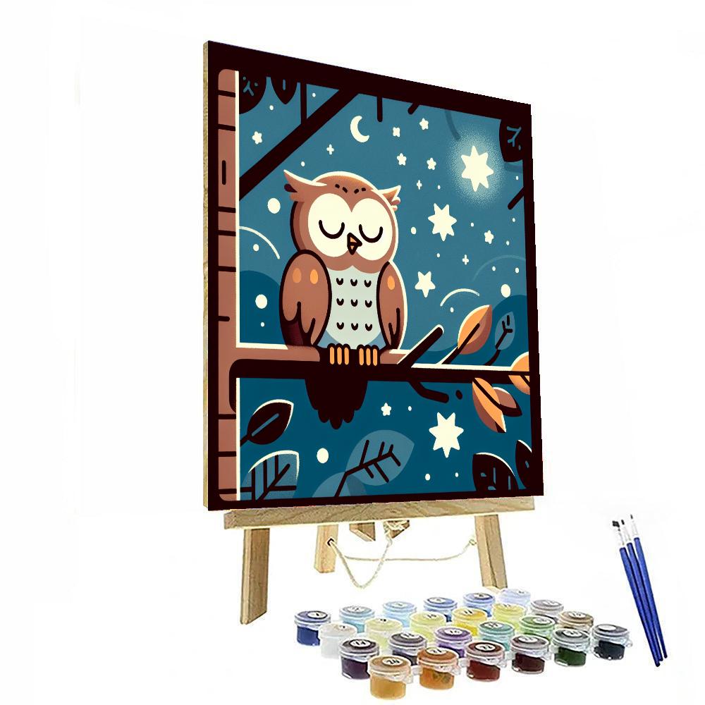 Stargazing Owl Paint By Number