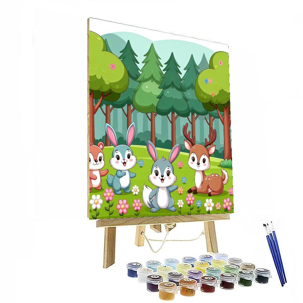 Playful Woodland Animals Numbered Painting Kits