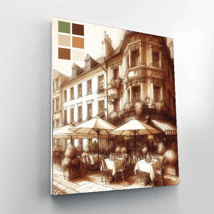 Elegant European Bistro DIY Paint By Numbers