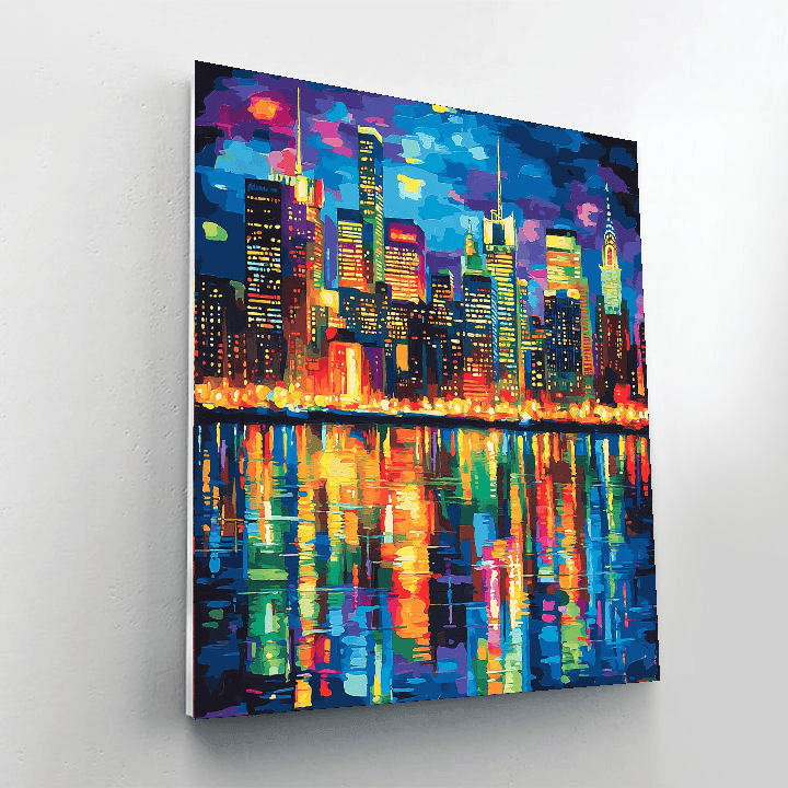 Edward Hopper Inspired Enchanting City Lights  Paint By Number