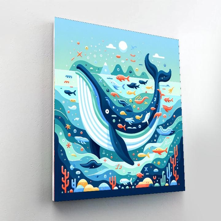 Wondrous Whale Tale Painting Number Kit