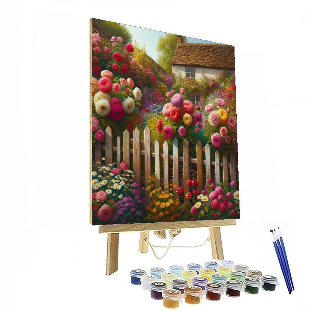 Cottage Garden Tranquility DIY Paint By Numbers