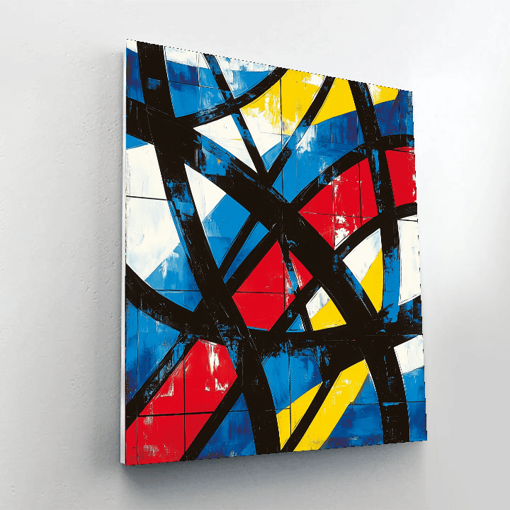 Piet Mondrian Inspired Retro Jazz Night  Paint By Color