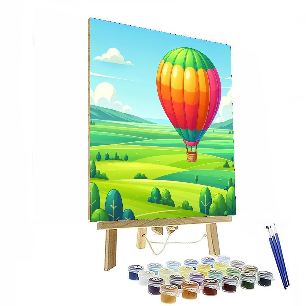 Ballooning Over Fields Numbered Painting Kits