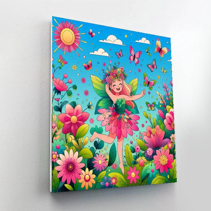 Happy Flower Fairy DIY Paint By Numbers