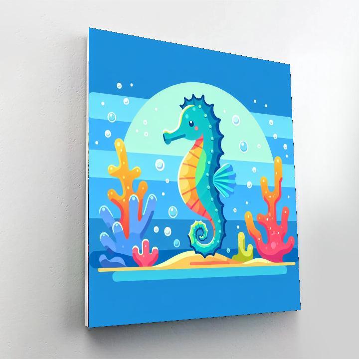 Spunky Seahorse Painting By Numbers Kit