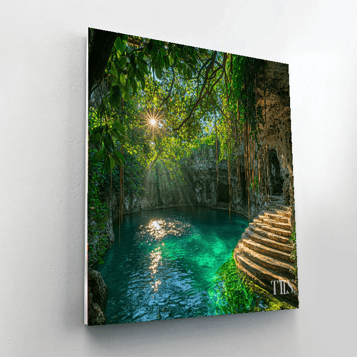 Cenote Ik Kil - Yucatan Number Painting