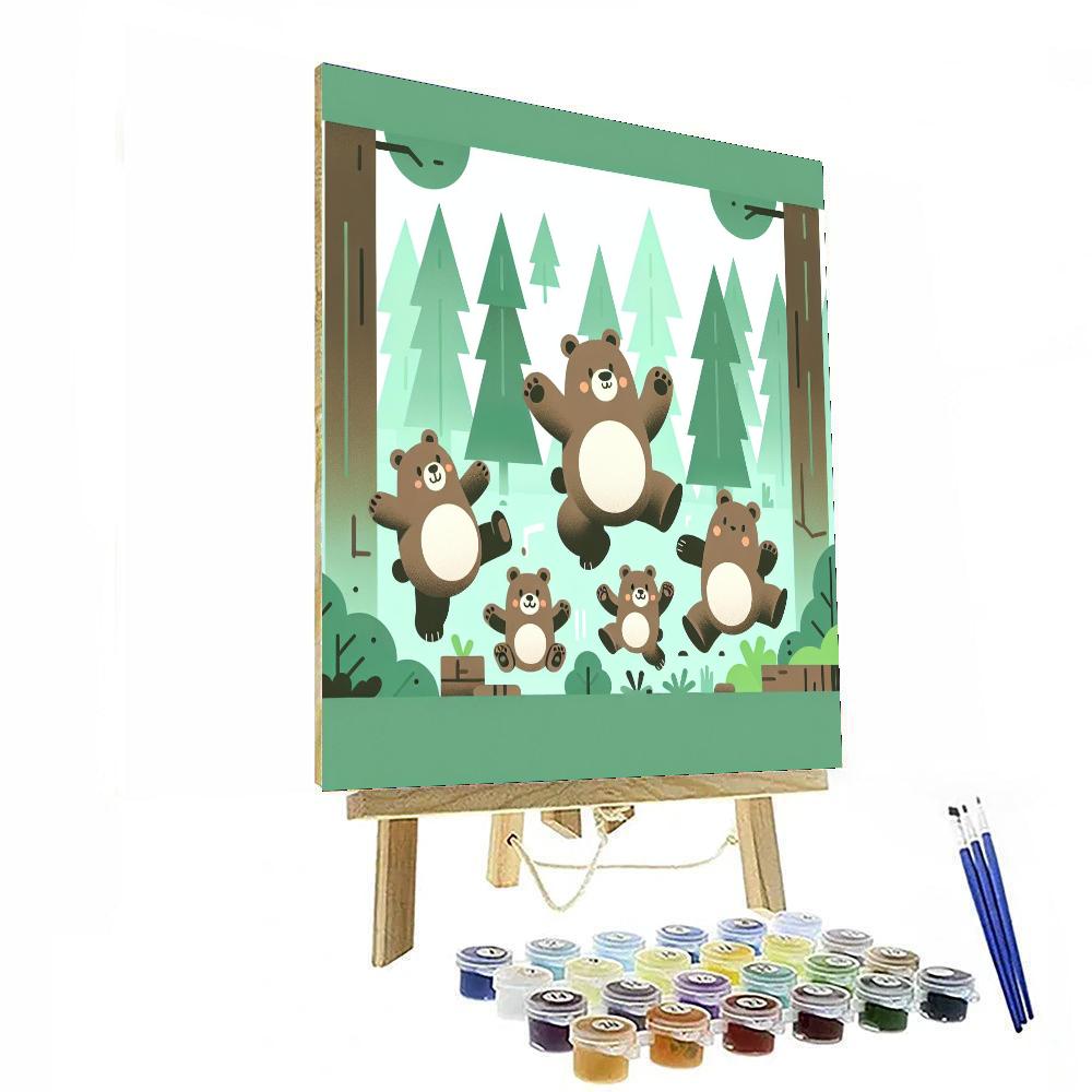 Bouncing Bear Bash Number Painting