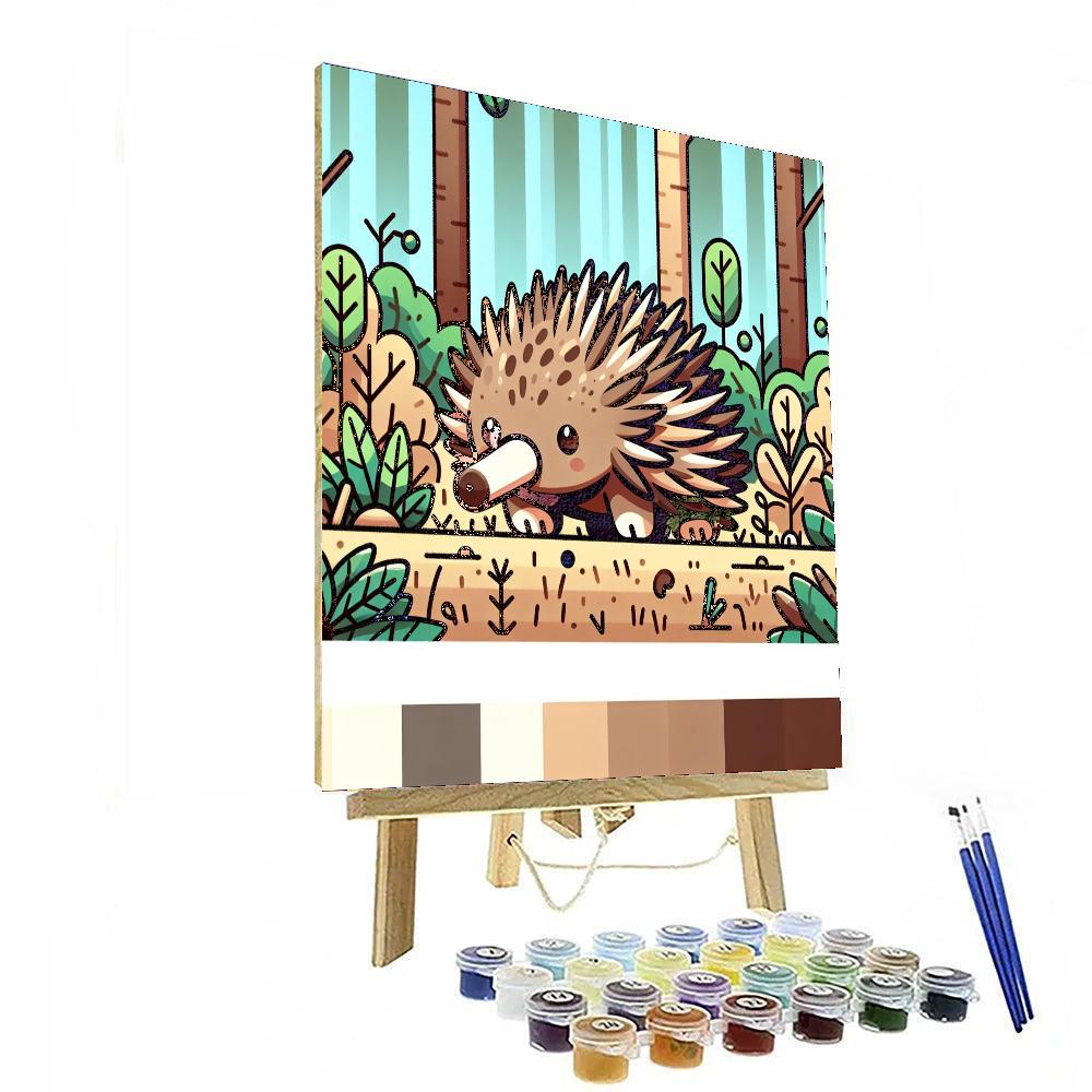 Energetic Echidna Paint By Numbers Art