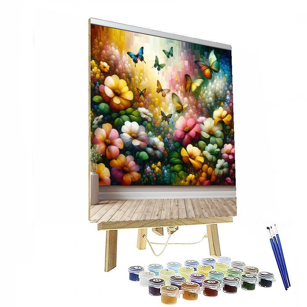 Bubbling Garden Spring Paint By Numbers Art