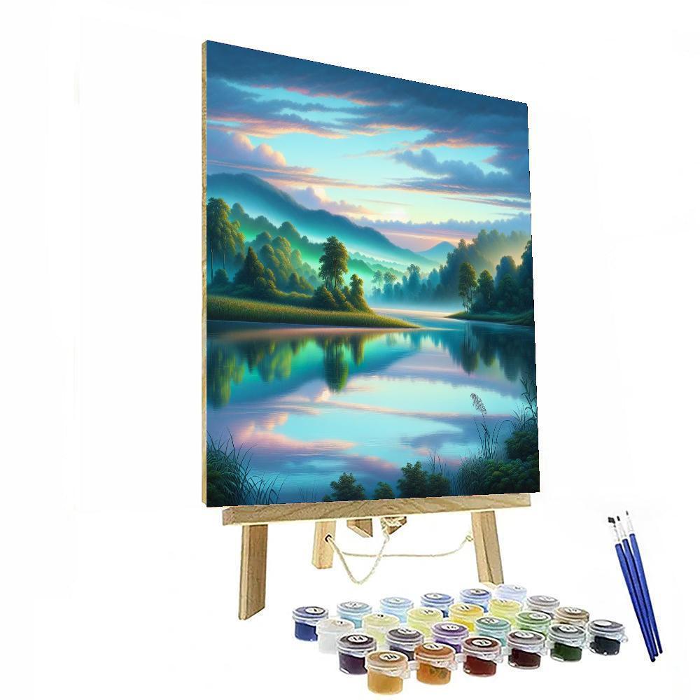 Calm Lake At Dawn Paint By Numbers