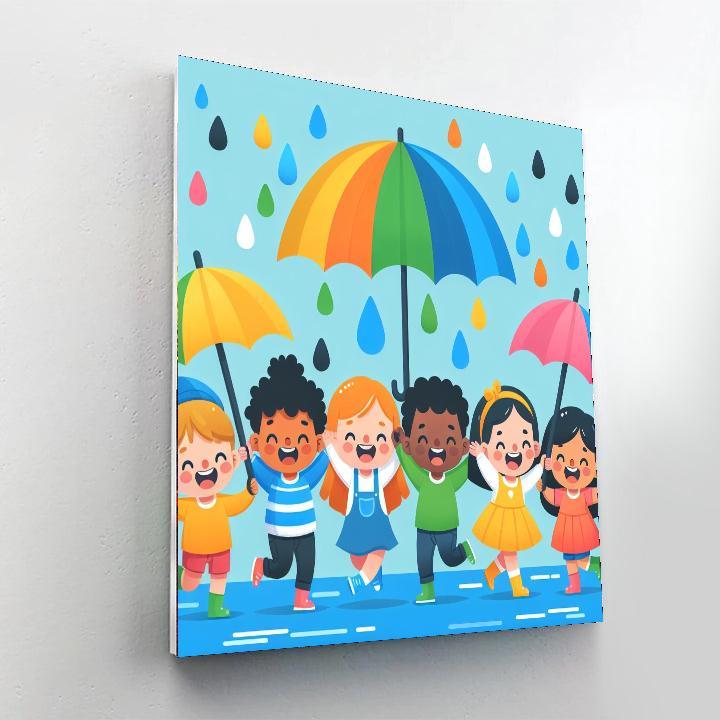 Rainy Day Play Paint By Numbers Art