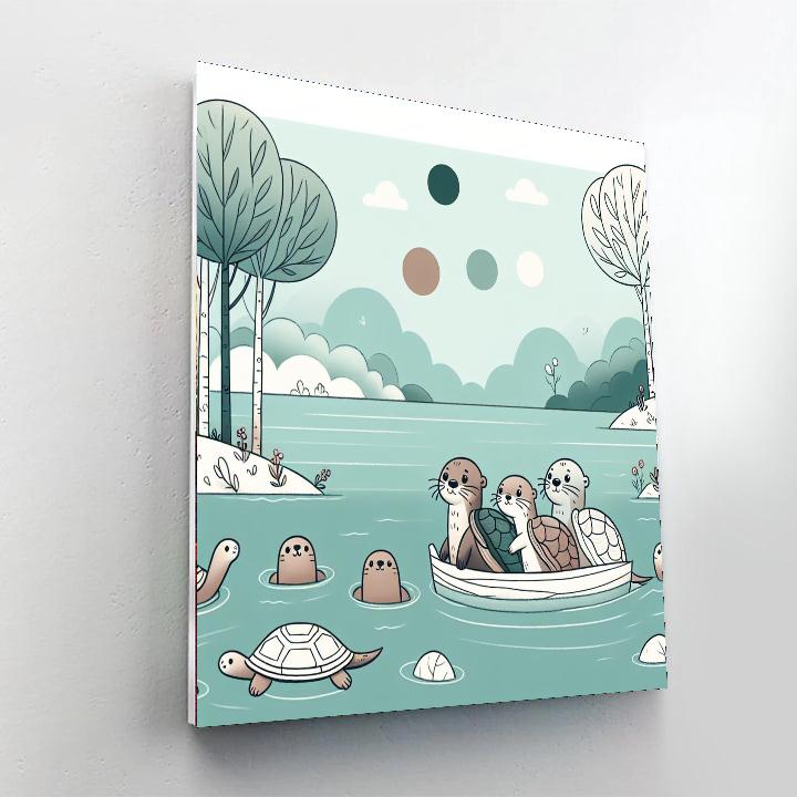 Lazy River Retreat Painting By Numbers Kit