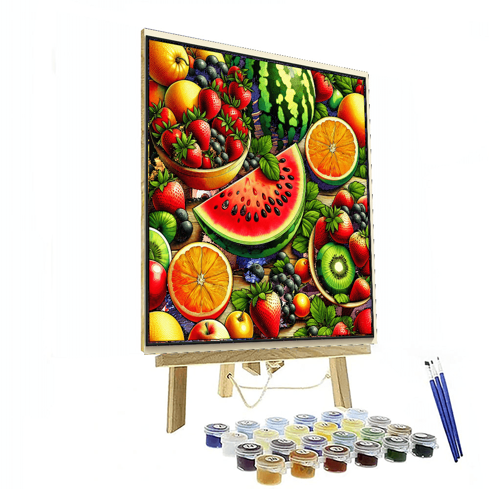 Summer Fruit Fiesta Painting Number Kit