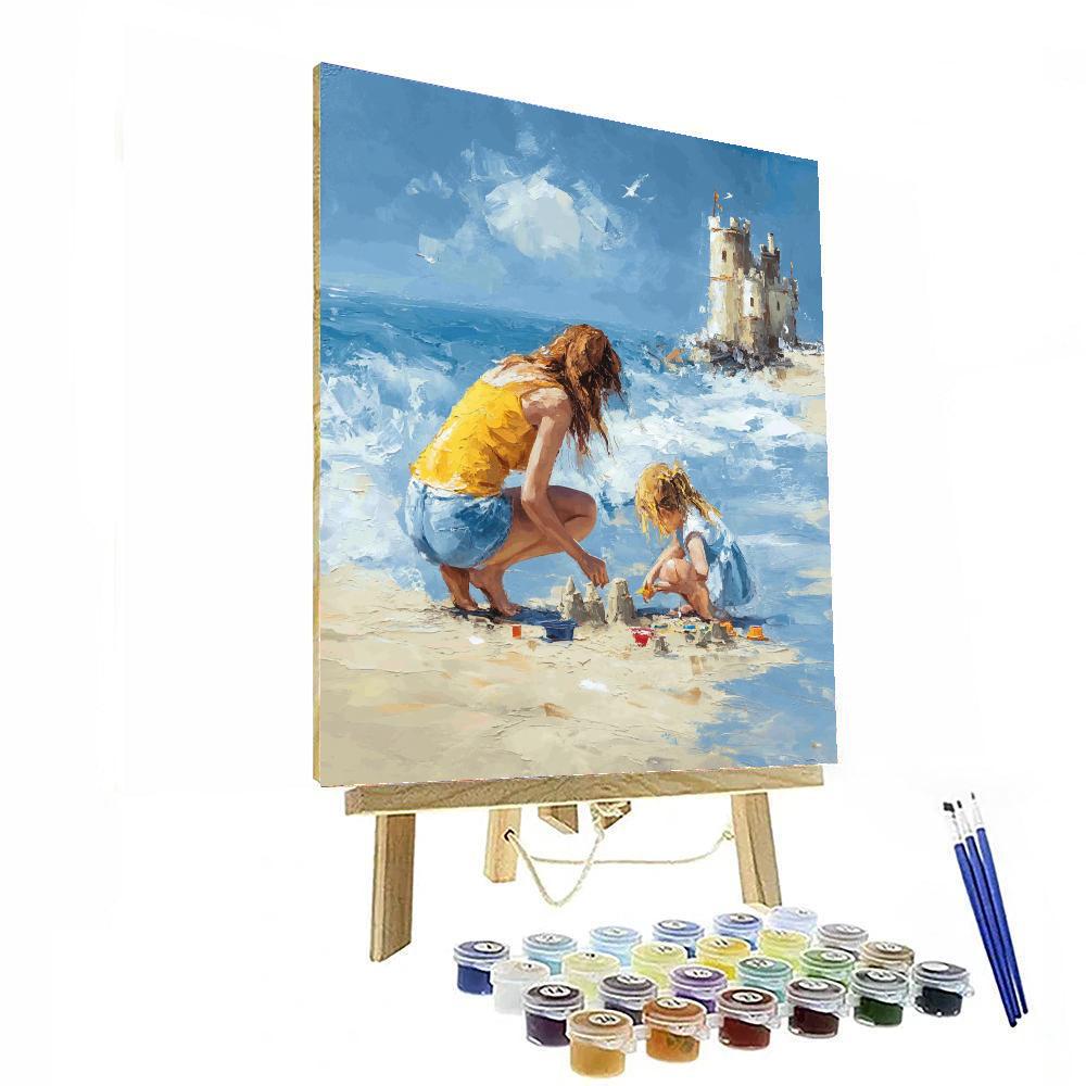 Mom And Me At The Beach Painting Number Kit