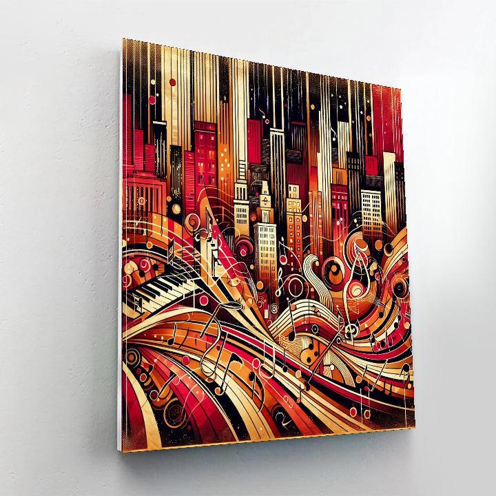 Retro City Jazz Groove Number Painting