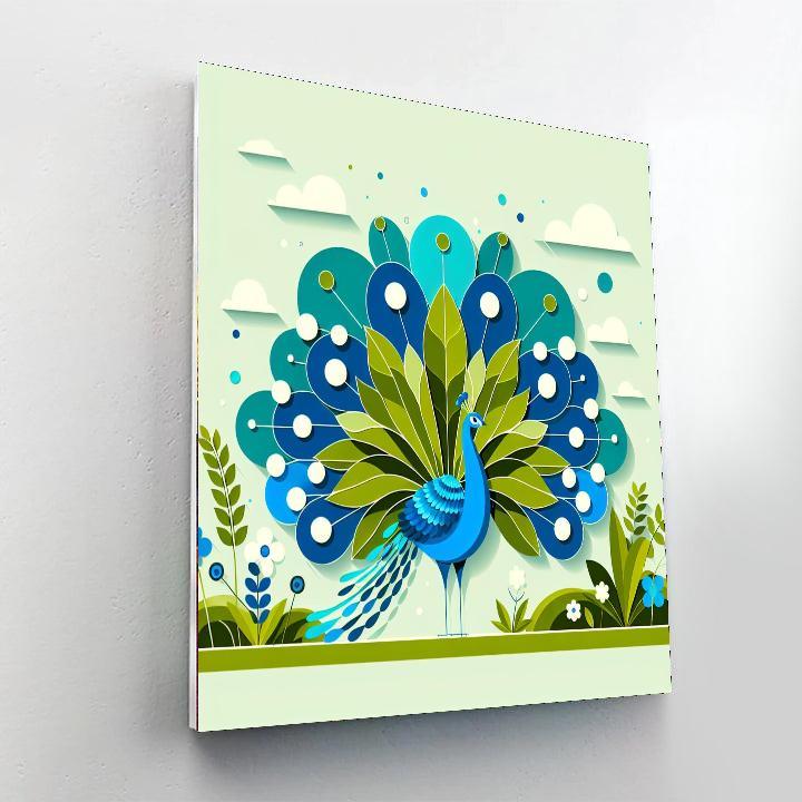 Proud Peacock Parade Paint By Color