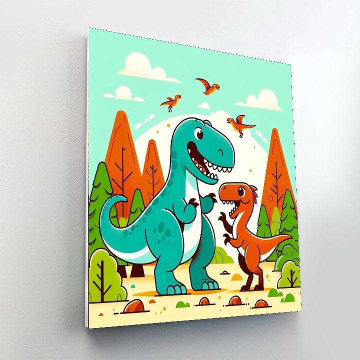 Dino Expedition Adventure Paint By Numbers