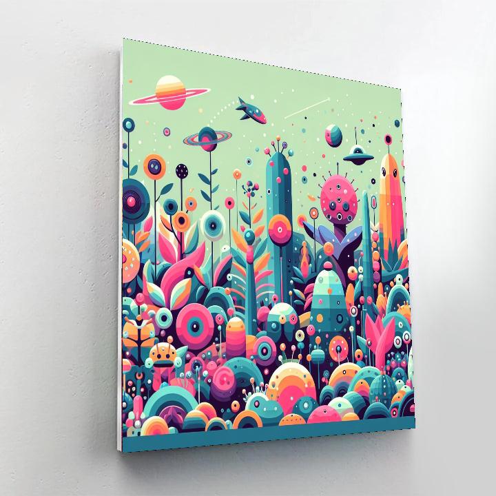 Sci-fi Alien Garden Paint By Number