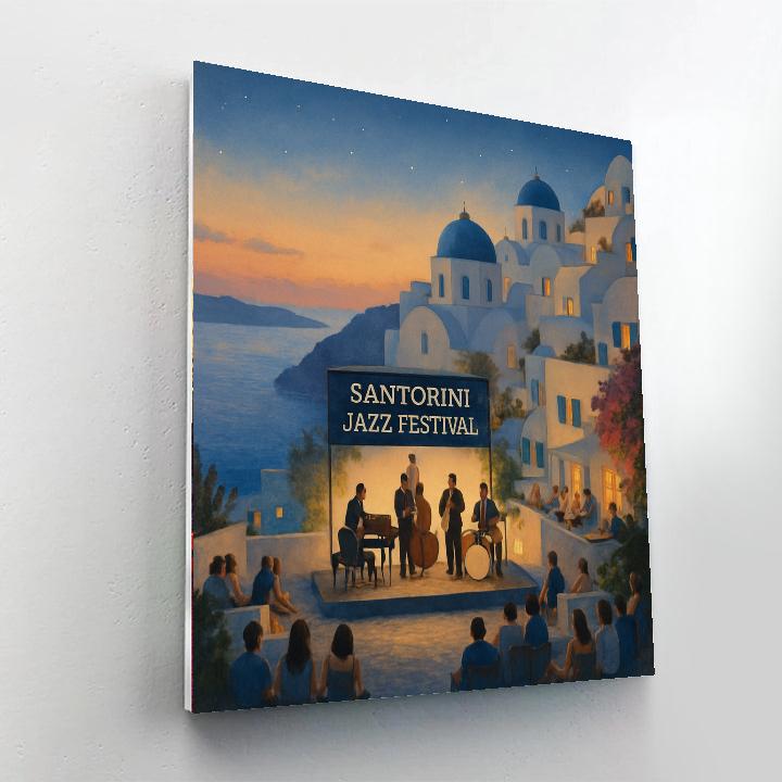 Santorini Jazz Festival - Santorini, Greece Painting Number Kit
