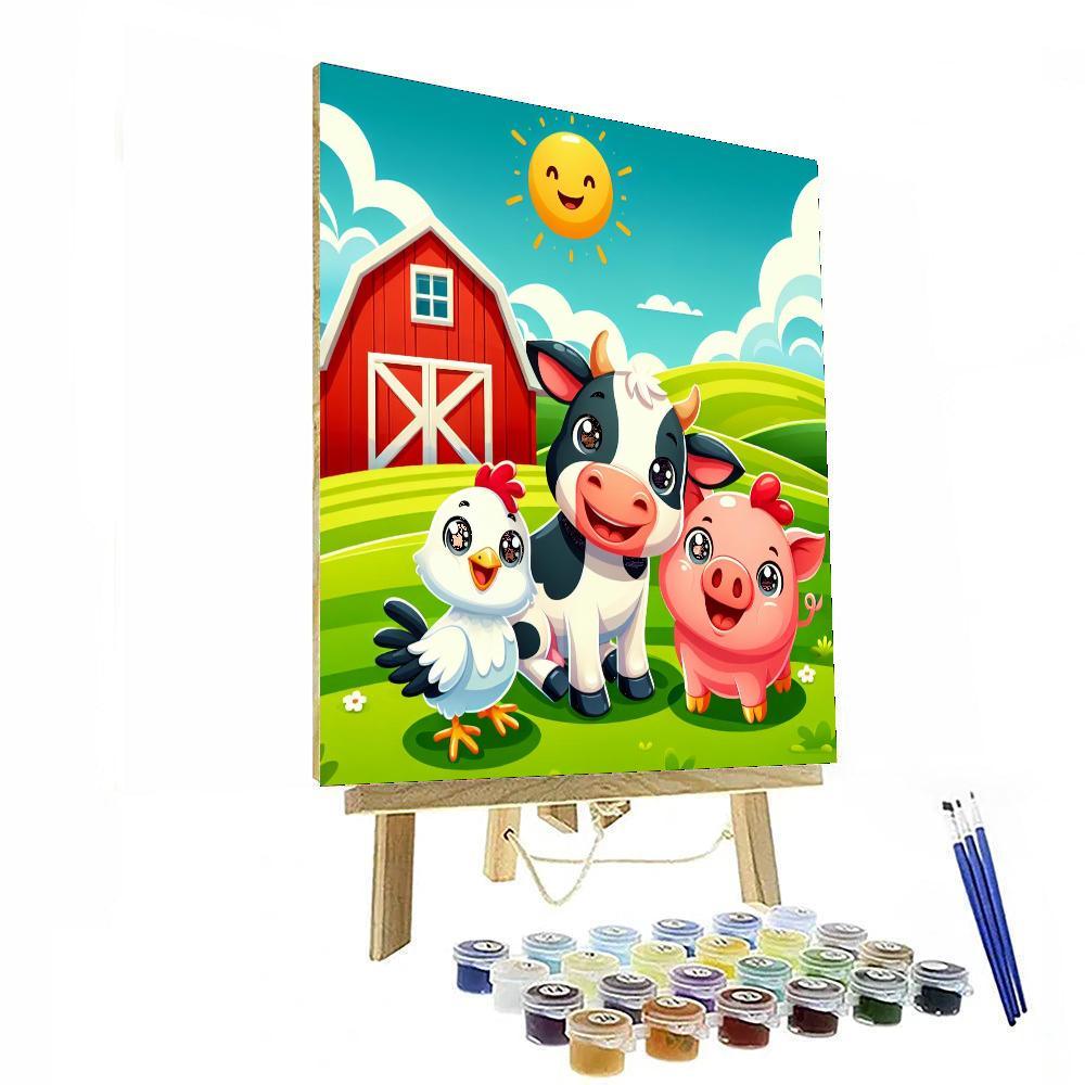 Happy Farm Days Paint By Numbers Art