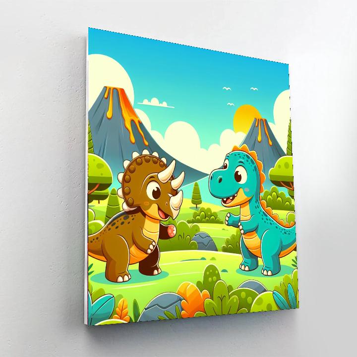 Adventures In Dinosaur Valley Painting Number Kit