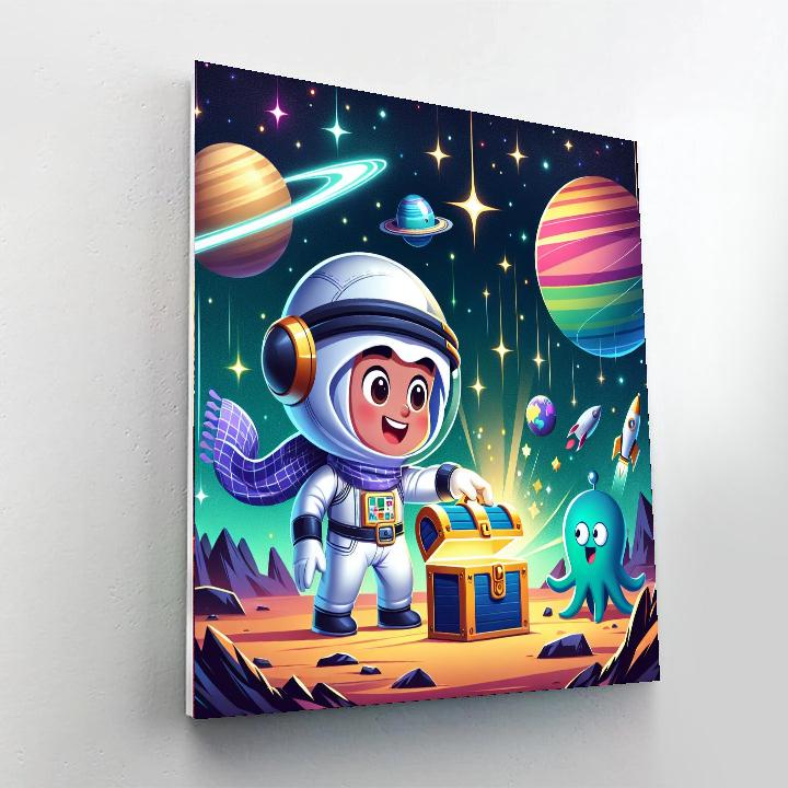Galactic Treasure Hunt Painting Number Kit
