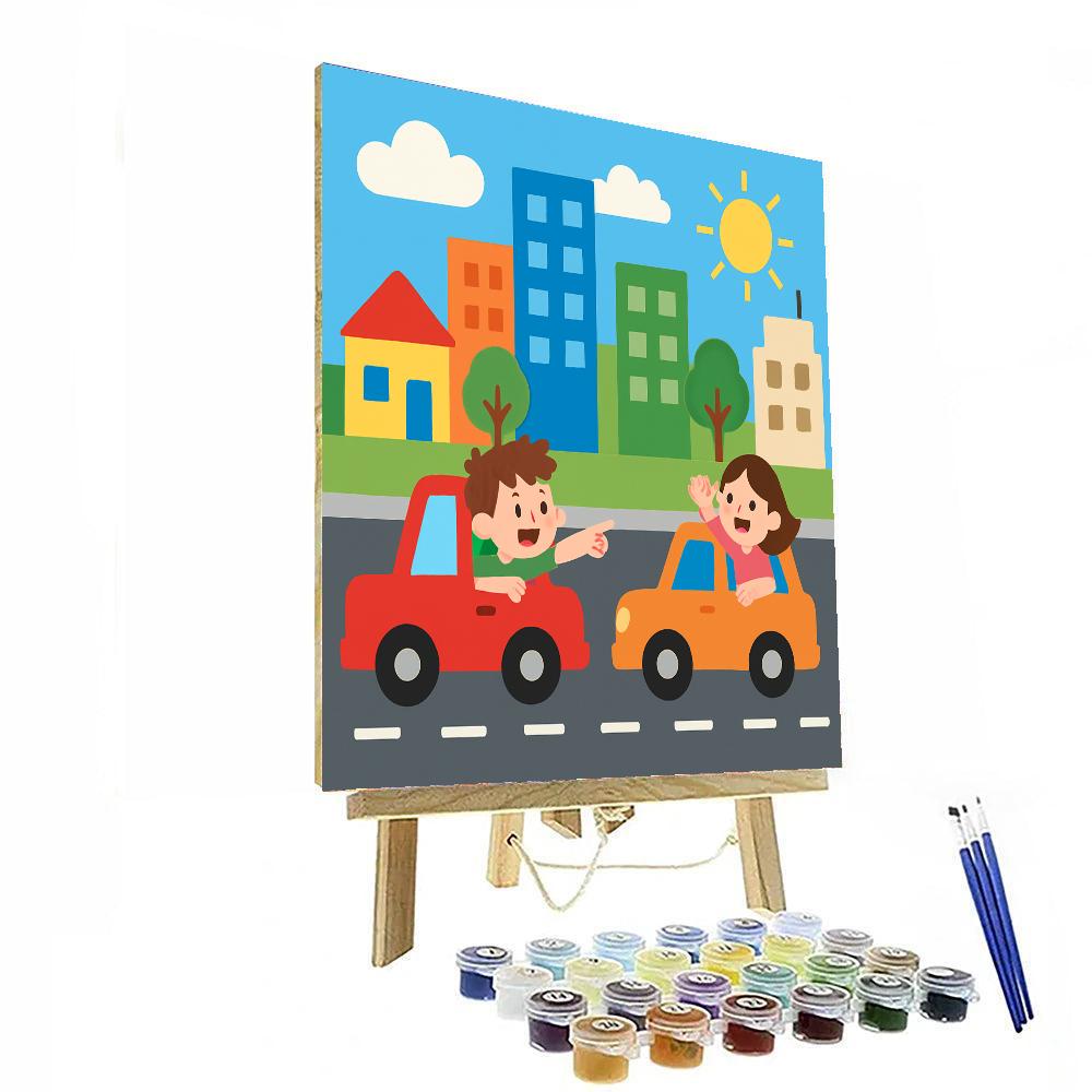 The Big City Chase Paint By Number