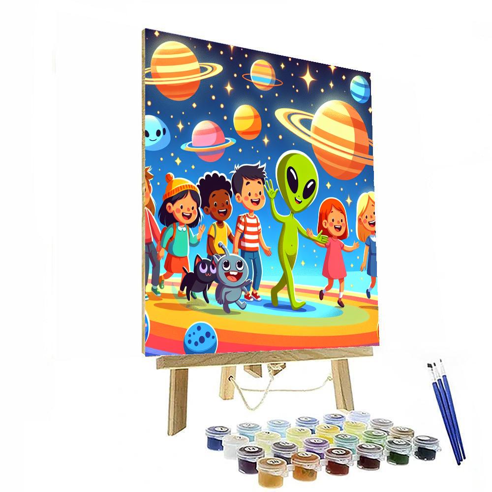 Alien Galaxy Adventures DIY Paint By Numbers