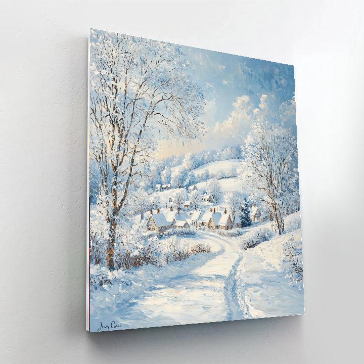 John Constable Inspired Tranquil Winter Landscape  Paint By Numbers Kits