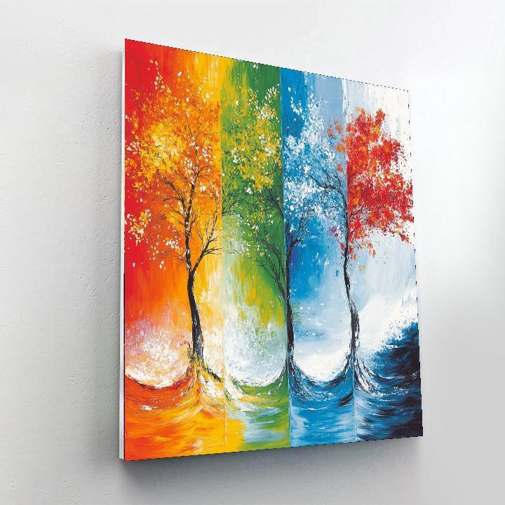 Alma Thomas Inspired Dynamic Dance Of Seasons  Paint By Numbers