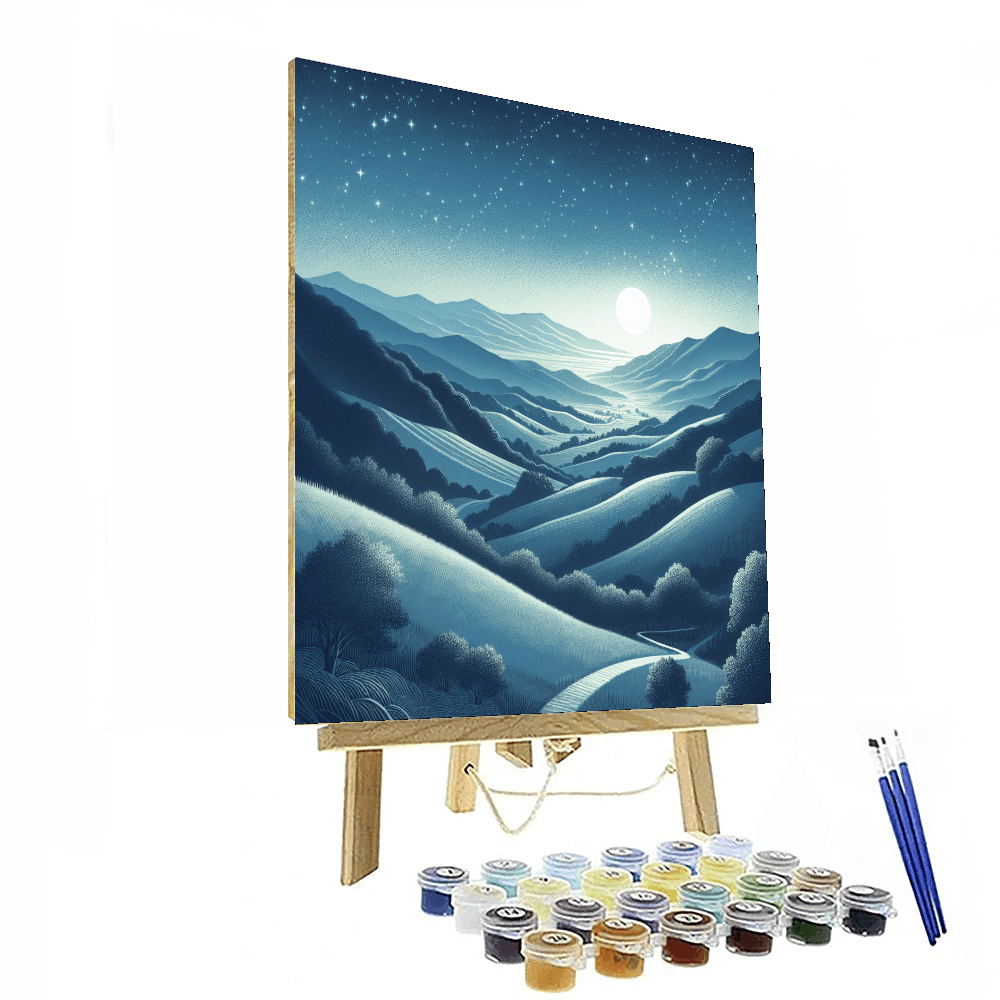 Starlit Valley Trail Number Painting