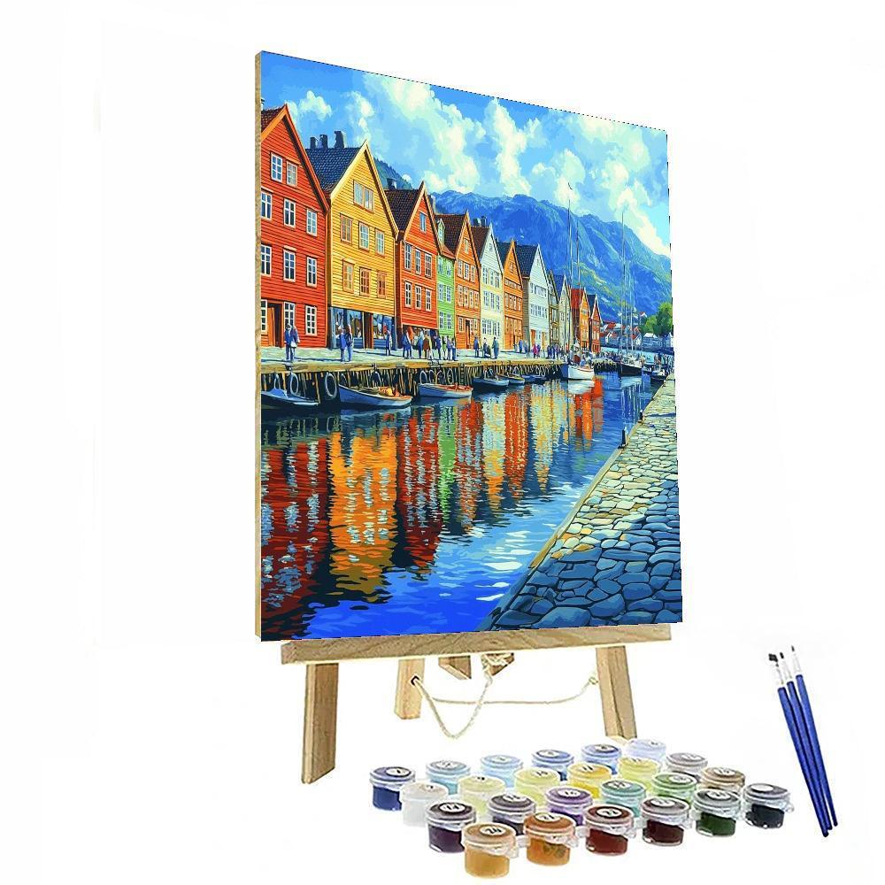 Bergen's Bryggen Wharf Painting Number Kit