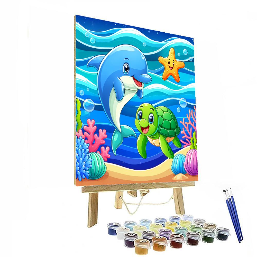 Curious Ocean Friends Paint By Color