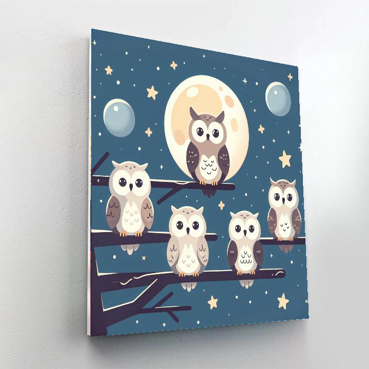 Starry Owls Paint By Numbers Kits