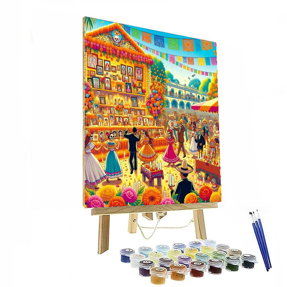 La Fiesta De Los Muertos - Mexico Paint By Color
