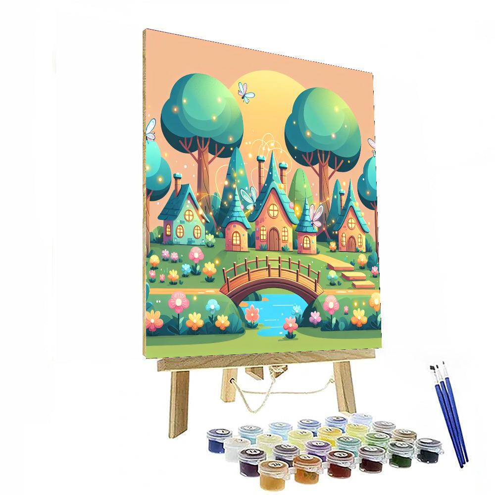 Fascinating Fairy Village Paint By Numbers