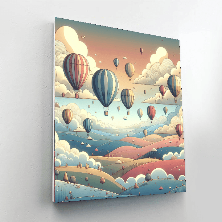 Dreamland Balloon Journey Paint By Numbers Art