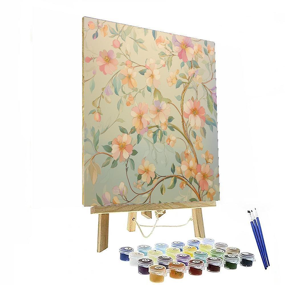Alphonse Mucha Inspired Wonders Of Spring  Numbered Painting Kits