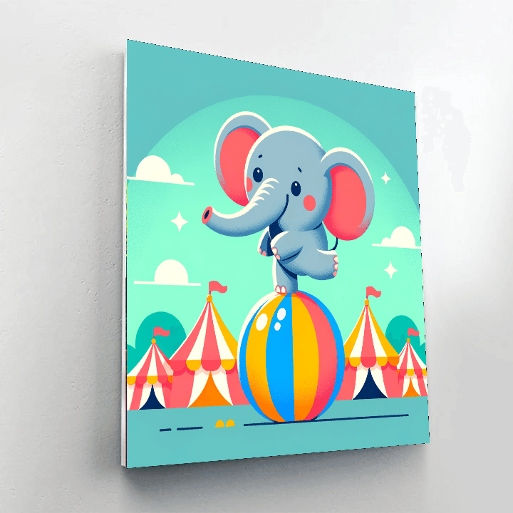 Circus Elephant Fun Paint By Color