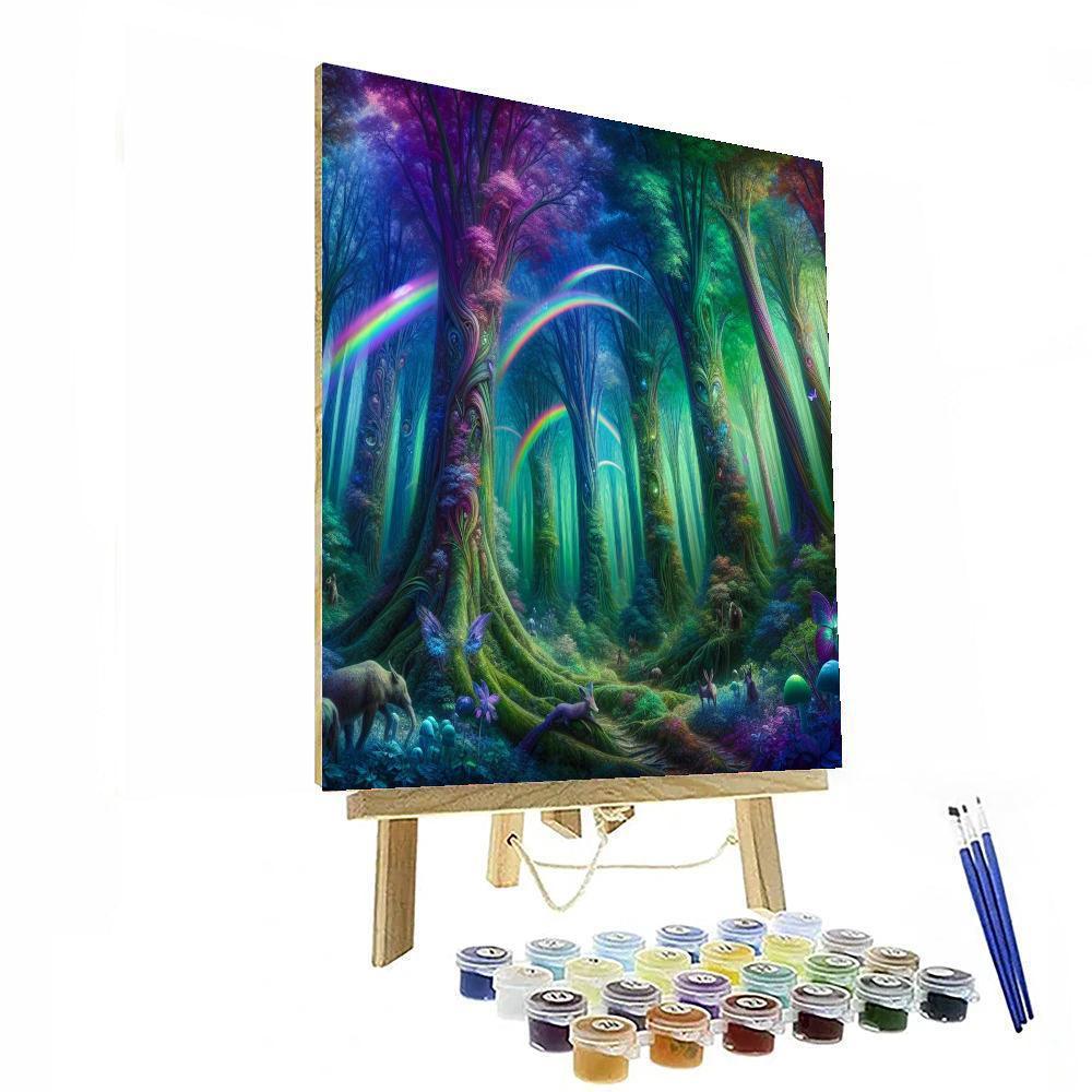 Fantasy Rainbow Forest Paint By Numbers Kits