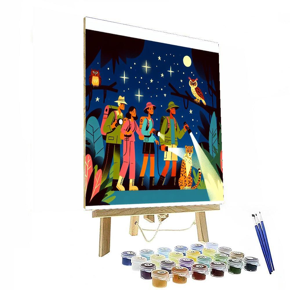 Jungle Night Safari Painting By Numbers Kit