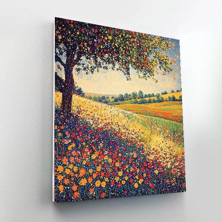 Georges Seurat Inspired Vibrant Meadows In Bloom  Paint By Numbers Kits